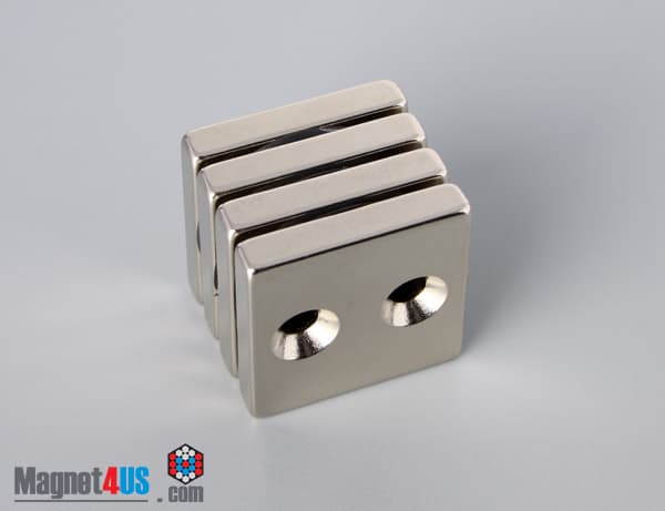 1" x 1" x 3/16" #6 N42 Countersunk Magnet - photo 6