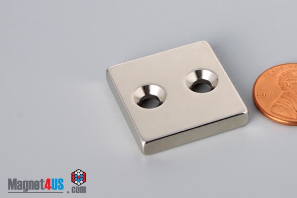 1" x 1" x 3/16" #6 N42 Countersunk Magnet - photo 9