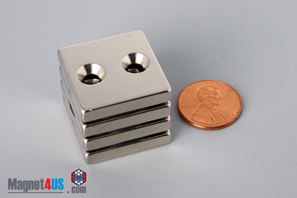 1" x 1" x 3/16" #6 N42 Countersunk Magnet - photo 11