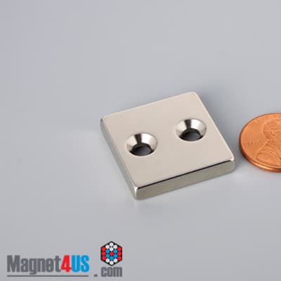 1" x 1" x 3/16" #6 N42 Countersunk Magnet - photo 15