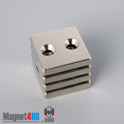 1" x 1" x 3/16" #6 N42 Countersunk Magnet - photo 16