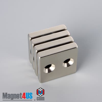 1" x 1" x 3/16" #6 N42 Countersunk Magnet - photo 18