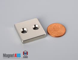 1" x 1" x 3/16" #6 N42 Countersunk Magnet - photo 20