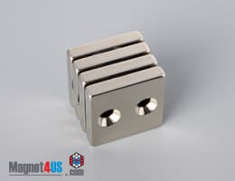 1" x 1" x 3/16" #6 N42 Countersunk Magnet - photo 24