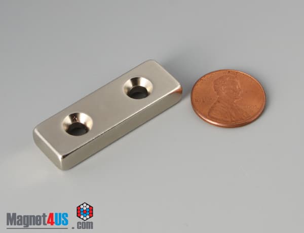 1 1/2" x 1/2" x 1/4" #6 N42 Countersunk Magnet - photo 2