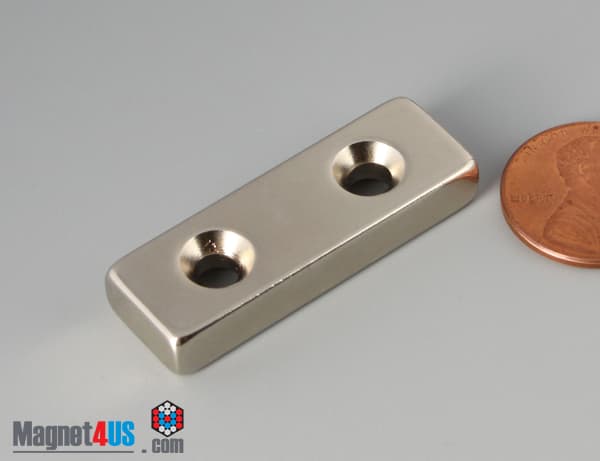 1 1/2" x 1/2" x 1/4" #6 N42 Countersunk Magnet - photo 3