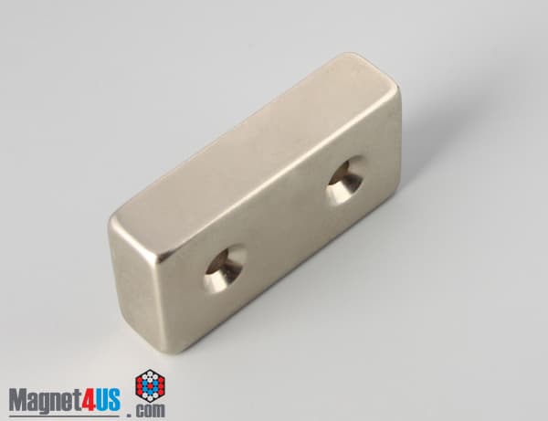 2" x 1" x 1/2" #8 N42 Countersunk Magnet - photo 4