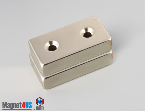 2" x 1" x 1/2" #8 N42 Countersunk Magnet - photo 5