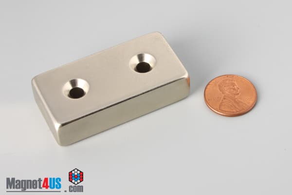 2" x 1" x 1/2" #8 N42 Countersunk Magnet - photo 8