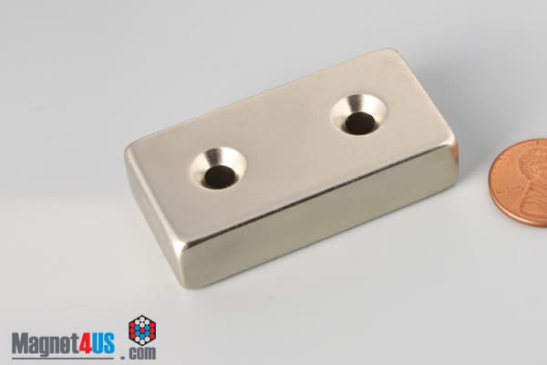2" x 1" x 1/2" #8 N42 Countersunk Magnet - photo 9