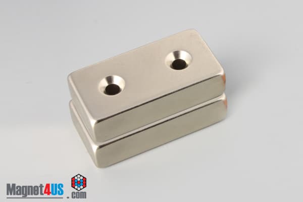2" x 1" x 1/2" #8 N42 Countersunk Magnet - photo 11