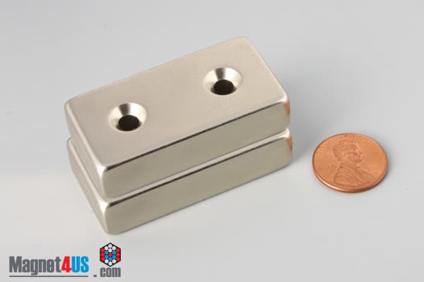 2" x 1" x 1/2" #8 N42 Countersunk Magnet - photo 12