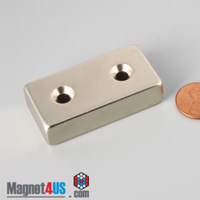 2" x 1" x 1/2" #8 N42 Countersunk Magnet - photo 15