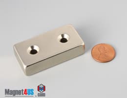 2" x 1" x 1/2" #8 N42 Countersunk Magnet - photo 20