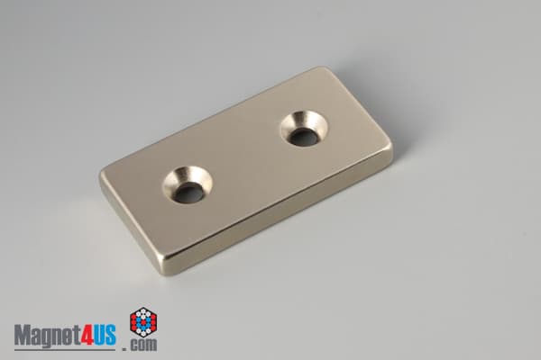 2" x 1" x 1/4" #8 N42 Countersunk Magnet - photo 6