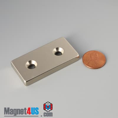 2" x 1" x 1/4" #8 N42 Countersunk Magnet - photo 12