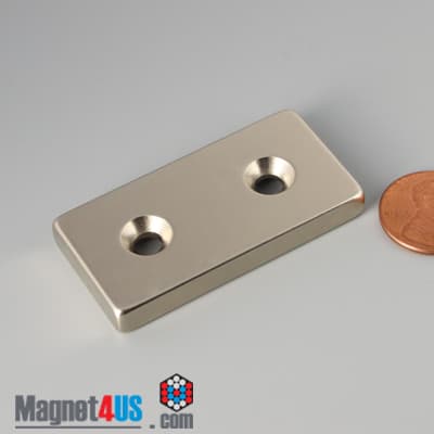 2" x 1" x 1/4" #8 N42 Countersunk Magnet - photo 13