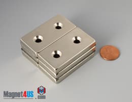 2" x 1" x 1/4" #8 N42 Countersunk Magnet - photo 20