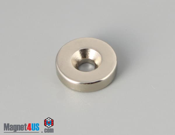 1/2" od x 1/8" #4 N42 Countersunk Magnet