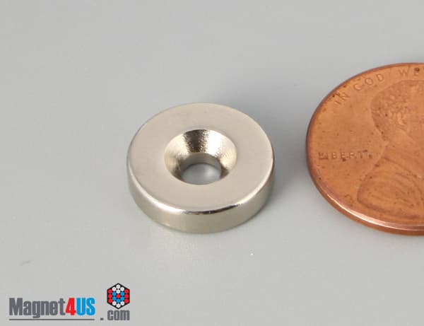 1/2" od x 1/8" #4 N42 Countersunk Magnet - photo 3