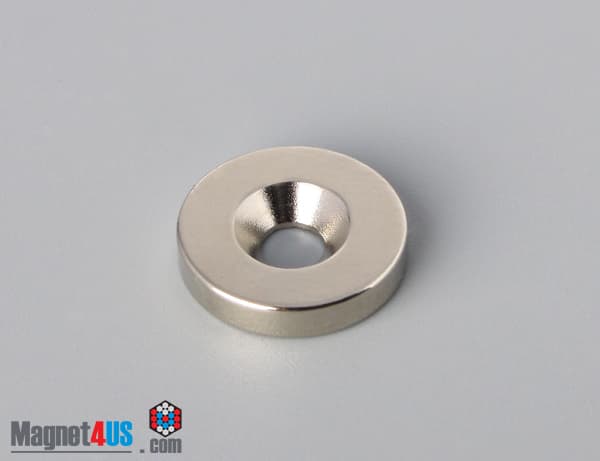 5/8" od x 1/8" #6 N42 Countersunk Magnet