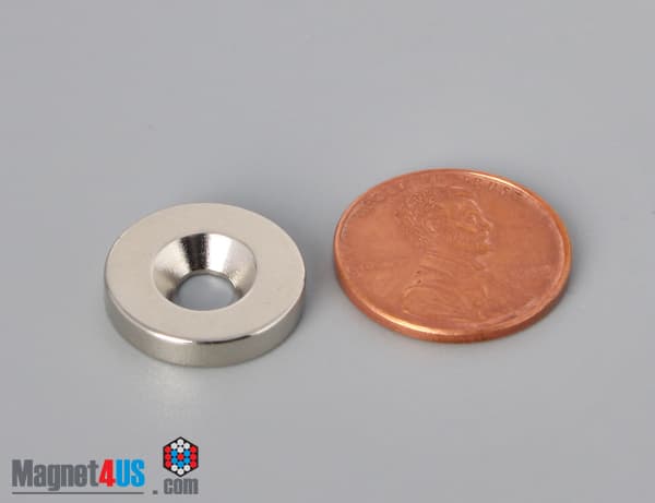 5/8" od x 1/8" #6 N42 Countersunk Magnet - photo 2