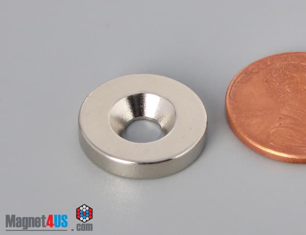 5/8" od x 1/8" #6 N42 Countersunk Magnet - photo 3