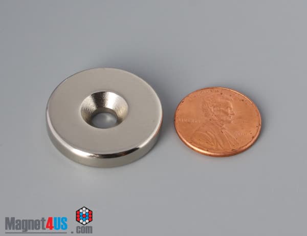1" od x 3/16" #10 N42 Countersunk Magnet - photo 2