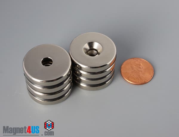 1" od x 3/16" #10 N42 Countersunk Magnet - photo 5