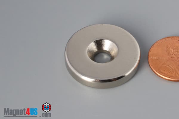 1" od x 3/16" #10 N42 Countersunk Magnet - photo 7