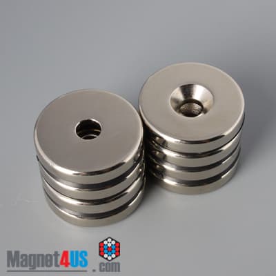 1" od x 3/16" #10 N42 Countersunk Magnet - photo 13