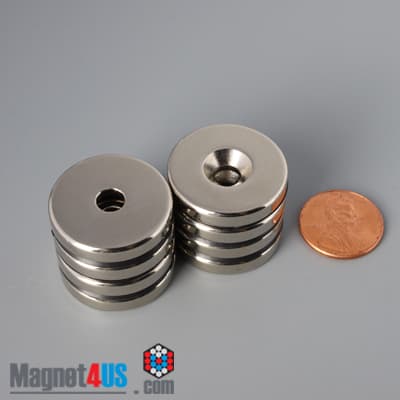 1" od x 3/16" #10 N42 Countersunk Magnet - photo 14