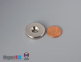 1" od x 3/16" #10 N42 Countersunk Magnet - photo 16