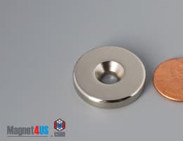 1" od x 3/16" #10 N42 Countersunk Magnet - photo 17