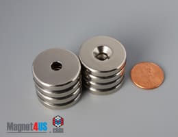 1" od x 3/16" #10 N42 Countersunk Magnet - photo 19