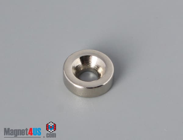 3/8" od x 1/8" #4 N42 Countersunk Magnet