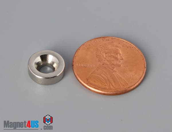 3/8" od x 1/8" #4 N42 Countersunk Magnet - photo 2