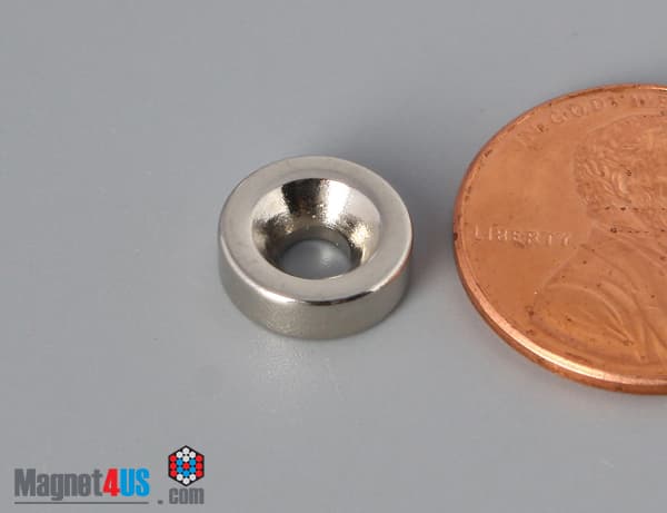 3/8" od x 1/8" #4 N42 Countersunk Magnet - photo 3