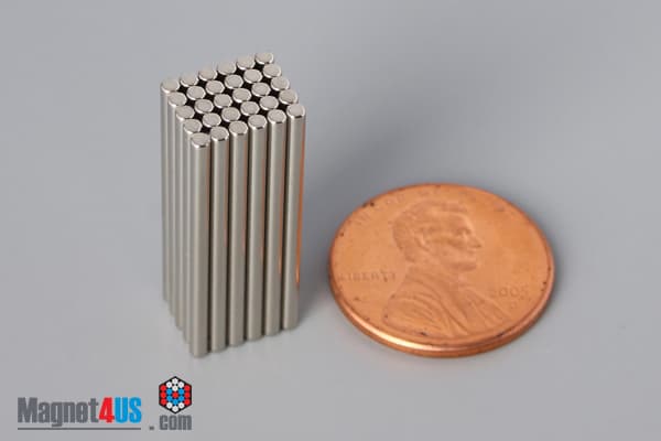1/16" dia. x 1" N40 Neodymium Cylinder Magnet - photo 5