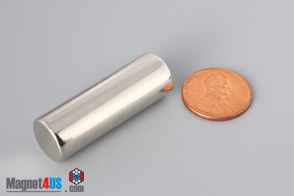 1/2" dia. x 1 1/2" N45 Neodymium Cylinder Magnet - photo 1