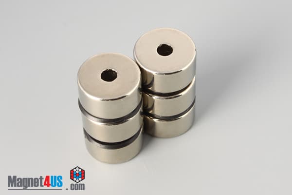 3/4" od x 3/16" id x 3/8" N45 Neodymium Ring Magnet - photo 4