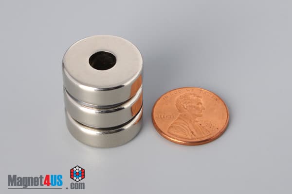 3/4" od x 1/4" id x 1/4" N45 Neodymium Ring Magnet - photo 5