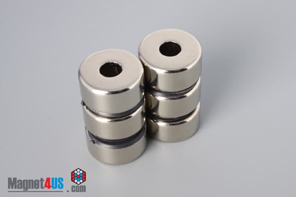 3/4" od x 1/4" id x 3/8" N45 Neodymium Ring Magnet - photo 4