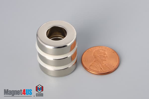 3/4" od x 3/8" id x 1/4" N45 Neodymium Ring Magnet - photo 5