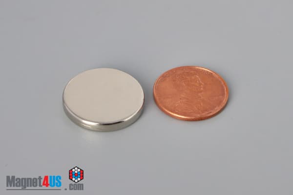 13/16" dia. x 1/8" N45 Neodymium Disc Magnet - photo 1