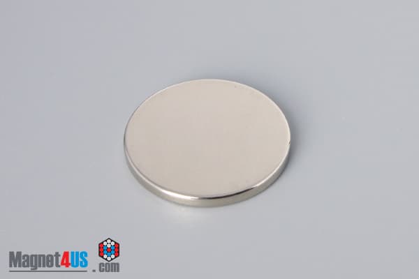 1" dia. x 3/32" N40 Neodymium Disc Magnet - photo 2