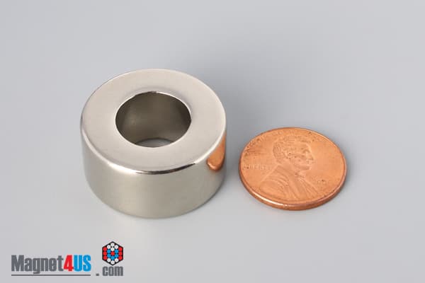 1" od x 1/2" id x 1/2" N45 Neodymium Ring Magnet - photo 1