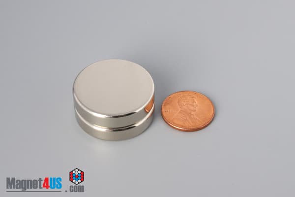 1 1/8" dia. x 1/4" N45 Neodymium Disc Magnet - photo 5