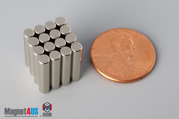 1/8" dia. x 5/8" N40 Neodymium Cylinder Magnet - photo 5