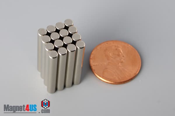 1/8" dia. x 1" N40 Neodymium Cylinder Magnet - photo 5